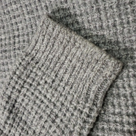 Arket men's wool blend chunky crew neck knit sweater gray small - Picture 2 of 7